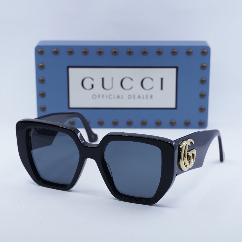 Gucci GG0956S 003 Square Sunglasses - Black/Grey